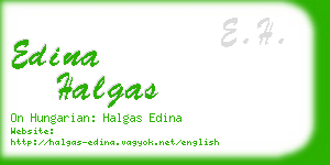 edina halgas business card